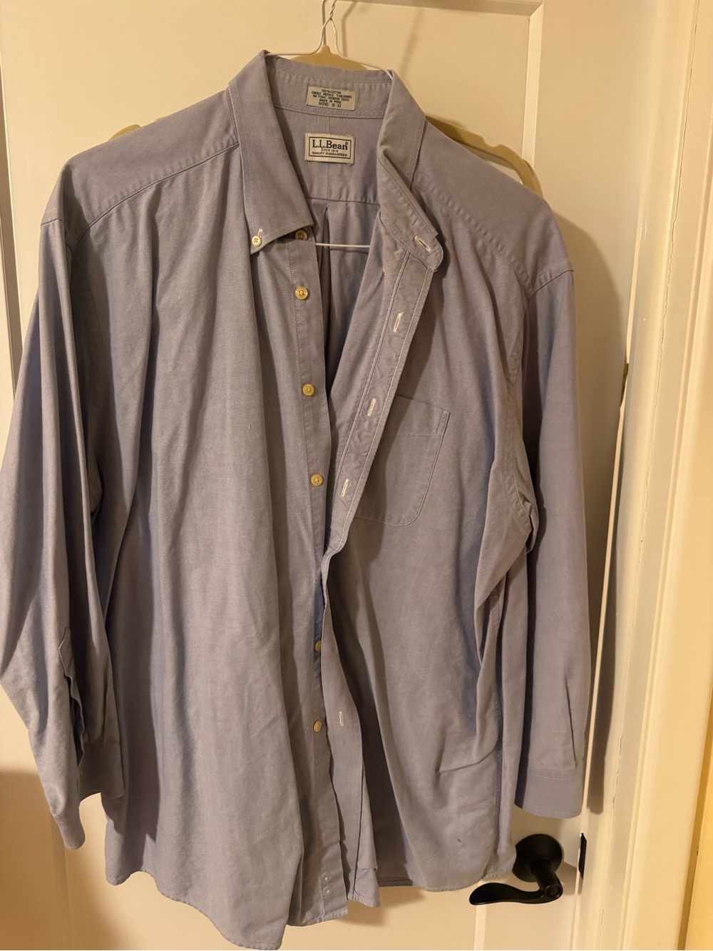 L.L. Bean Men's Pale Blue Oxford Button-Down Shirt